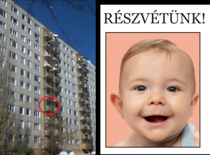 Kizuhant a negyedik emelet erkélyről és meghalt egy kilenc hónapos csecsemő