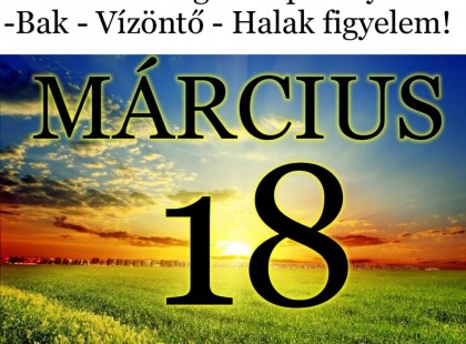 Kos - Bika - Ikrek-Rák-Oroszlán-Szűz-Mérleg-Skorpió-Nyilas-Bak - Vízöntő - Halak figyelem!Hatalmas változást hoz a mai nap!Mai horoszkóp (SZOMBAT)