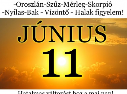 Kos - Bika - Ikrek-Rák-Oroszlán-Szűz-Mérleg-Skorpió-Nyilas-Bak - Vízöntő - Halak figyelem!Hatalmas változást hoz a mai nap!Mai horoszkóp (VASÁRNAP)