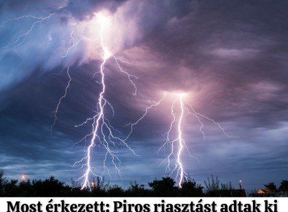 1 perce érkezett: Piros riasztást adtak ki csütörtök délutánra és estére ezekre a megyékre!