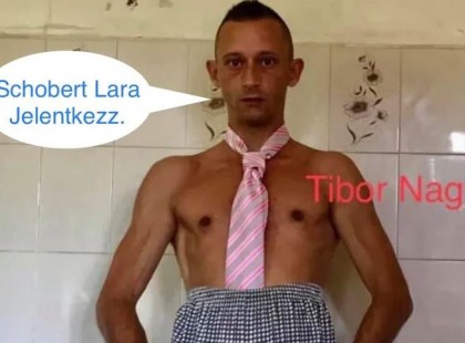 Durva képpel és szöveggel hajtott rá Alekosz öccse Schobert Larára!