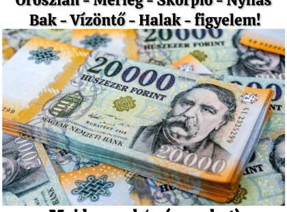 PÉNZHOROSZKÓP:Kos - Bika - Ikrek - Rák - Oroszlán - Szűz - Mérleg - Skorpió - Nyilas - Bak - Vízöntő - Halak figyelem ⚠️⚠️ Mai horoszkóp (SZOMBAT) ⚠️⚠️