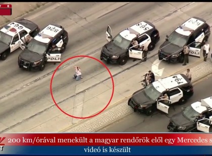 200 km/órával menekült a magyar rendőrök elől egy Mercedes sofőrje, videó is készült