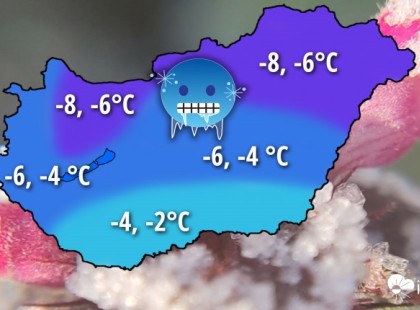 Brutális hideg közeleg: -10 fok lesz, mutatjuk a részleteket: