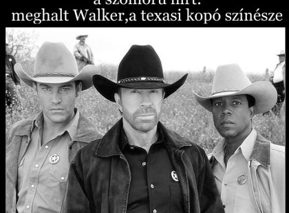 Felesége zokogva jelentette be a szomorú hírt:meghalt Walker,a texasi kopó színésze