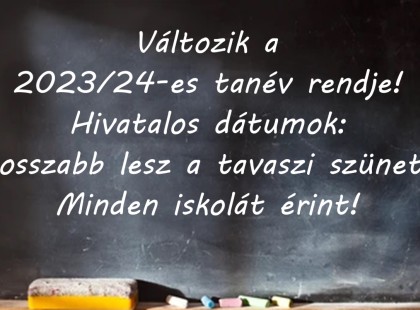 Változik a 2023/24-es tanév rendje! Hivatalos dátumok: ennyivel lesz hosszabb a tavaszi szünet !