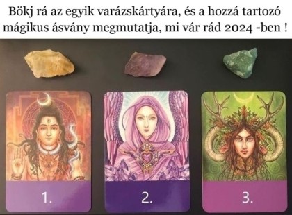 Bökj rá az egyik varázskártyára, és a hozzá tartozó mágikus ásvány megmutatja, mi vár rád 2024 -ben !