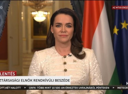 Itt van Novák Katalin lemondó beszéde