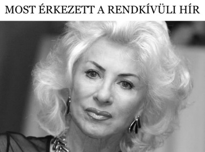 1 perce érkezett a drámai hír Medveczky Ilonáról