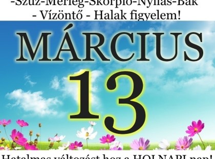 Kos - Bika - Ikrek-Rák-Oroszlán-Szűz-Mérleg-Skorpió-Nyilas-Bak - Vízöntő - Halak figyelem!Hatalmas változást hoz a HOLNAPI nap!HOLNAPI horoszkóp (SZERDA)