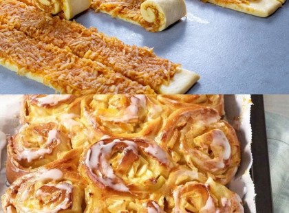 Almástekercs - könnyű joghurtos tésztával - isteni almás finomság