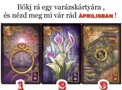 Bökj rá egy varázskártyára , és nézd meg mi vár rád áprilisban!