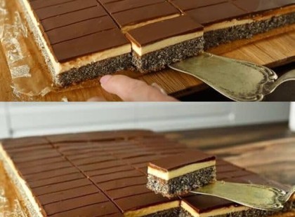 Isteni finom, mennyei mákos sütemény vanília krémmel