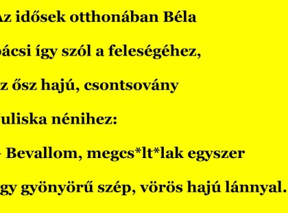 Az idős férj vallomása