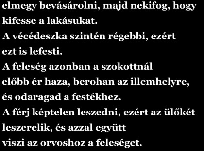 A feleség odaragad a vécédeszkához