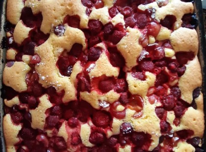 5 perces poharas epres cseresznyés kevertet sütöttem, fenségesen finom lett