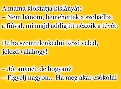 A mama kioktatja kislányát