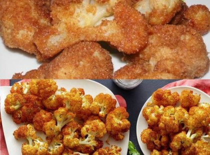 Egyik kedvencem,rántott karfiol