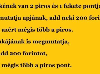 Pistikének van 2 piros és 1 fekete pontja.
