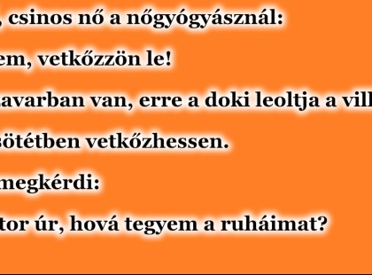 Fiatal, csinos nő a nőgyógyásznál – Kérem, vetkőzzön le!