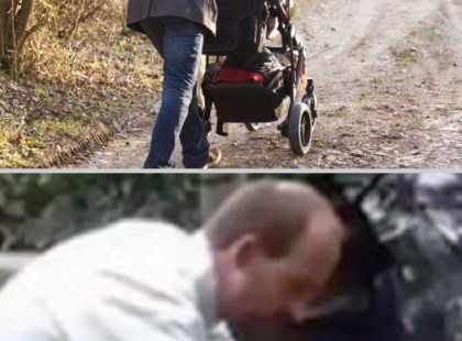 A babakocsis férfi azt hiszi, hogy senki sem figyeli. A róla készült fotó azonban felfedi a szörnyű igazságot