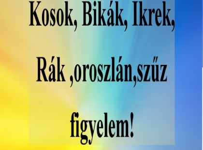 Kosok, Bikák, Ikrek,Rák ,oroszlán,szűz figyelem!Mai horoszkóp (VASÁRNAP)