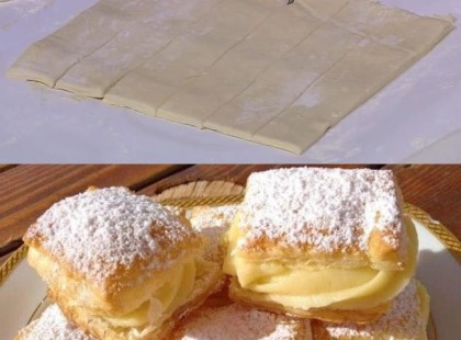 Vaníliakrémes puding leveles tésztában - egyszerűen csodálatos