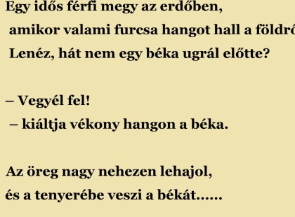 Egy idős férfi megy az erdőben