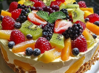 Gyümölcssaláta Sajttorta - ilyet még tuti nem ettél