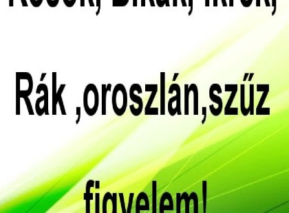 Kosok, Bikák, Ikrek,Rák ,oroszlán,szűz figyelem! Holnapi horoszkóp