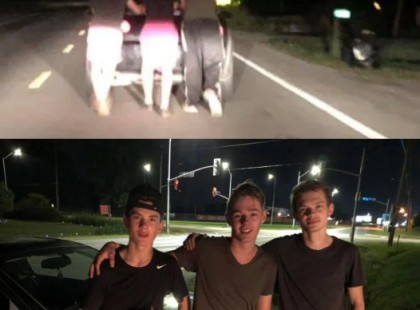 Emberségből jeles ! Egy nő kocsija lerobbant, három srác hazatolta a 9 km-re lévő otthonáig