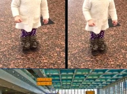 A kislány azt hiszi azért mentek ki a reptérre hogy a repülőket nézzék de anyja azt mondja “nézd csak ki van ott” ???????́ ? ?????́???́??́?????́?