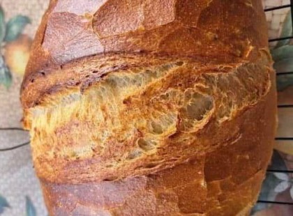 Kívül ropogós, belül puha házi kenyér recept