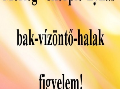 Mérleg - skorpió-nyilas -bak-vízöntő-halak figyelem!Mai horoszkóp (KEDD)