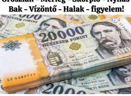 Kos - Bika - Ikrek-Rák-Oroszlán-Szűz-Mé rleg-Skorpió-Nyilas-Bak - Vízöntő - Halak figyelem! Mai horoszkóp -SZERDA