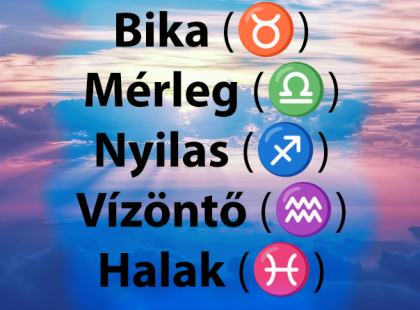 Horoszkóp hétfő- Oroszlán (♌)Bika (♉)Mérleg (♎)Nyilas (♐)Vízöntő (♒)Halak (♓)