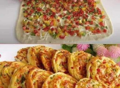 Zöldségekkel töltött ropogós tészta recept – Egyszerű és tápláló finomság