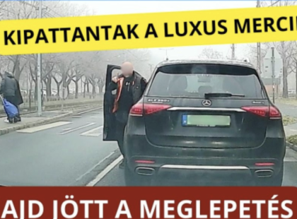 Két kopasz kigyúrt srác kipattanat a LUXUS MERCIBŐL, majd jött a meglepetés