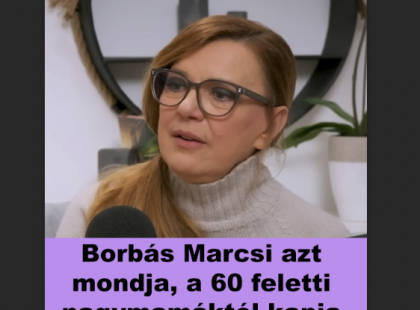 Borbás Marcsi azt mondja, a 60 feletti nagymamáktól kapja a leggonoszabb kommenteket