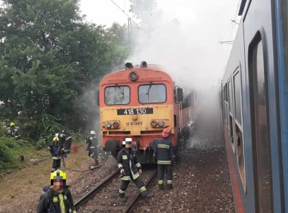 Kigyulladt a Székesfehérvárra tartó vonat mozdonya Balatonfüreden.