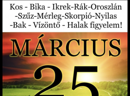 Kos - Bika - Ikrek-Rák-Oroszlán-Szűz-Mérleg-Skorpió-Nyilas-Bak - Vízöntő - Halak figyelem!Hatalmas változást hoz a MAI nap!MAI horoszkóp (KEDD)