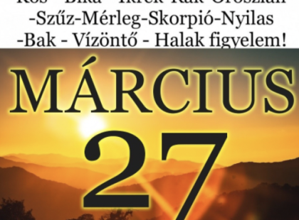 Kos - Bika - Ikrek-Rák-Oroszlán-Szűz-Mérleg-Skorpió-Nyilas-Bak - Vízöntő - Halak figyelem!Hatalmas változást hoz a MAI nap!MAI horoszkóp (CSÜTÖRÖTÖK)