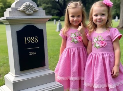 Kislányok látogatják meg elhunyt édesapjuk sírját, hogy „megmutassák” neki az új ruháikat – ahogy ő kérte. És két dobozt találnak a nevükkel...
„A születésnapomon azt szeretném, ha a kicsi lányaim a legszebben néznének ki” – mondta Dávid halkan, reménnyel teli hangon. „Nagyon kíváncsi vagyok, mit fogtok viselni. Ígérjétek meg nekem, hogy eljöttök apához, és megmutatjátok a csinos ruháitokat, lánykák! Még ha apa nem is lehet veletek azon a napon... ígérjétek meg, hogy a legszebbek lesztek.”
Ezek voltak az utolsó szavai. Egy egyszerű, szívből jövő kérés: hogy a lányai – Emma és Anna – a születésnapján látogassák meg őt.
Amikor elérkezett Dávid születésnapja, a lányok felvették az új ruháikat – gondosan választották ki őket, hogy méltók legyenek apjuk kívánságához. Kézen fogva indultak el a temetőbe. Apró lépteik lassúak, de elszántak voltak. Katalin, az édesanyjuk, néhány lépéssel mögöttük haladt – figyelve őket, és csendben támogatta ezt a különleges utat.
Amikor megérkeztek Dávid sírjához, a gyerekek döbbenten álltak meg: két gyönyörűen becsomagolt doboz hevert a sírkő előtt, mindkettőn ott volt a nevük, „Anna” és „Emma”, és egy-egy apró matrica a tetejükön, amelyen csak ennyi állt:
„Szeretettel: Apa.”
⬇️⬇️A teljes történet megrázó fordulatokat tartogat, amit az olvasók a kommentekben találhatnak meg..