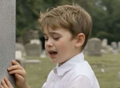 A fiú térdre rogyott az anyja sírjánál, és zokogva kiáltotta: „KÉRLEK... nem halt meg! ÉL!” ?