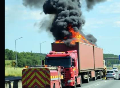 Hatalmas baleset ! Rohantak a tűzoltók: Közel 7km-es a torlódás, SÁVZÁRÁS! A tűzoltás jelenleg is tart, a torlódás közel 7kilométeres!