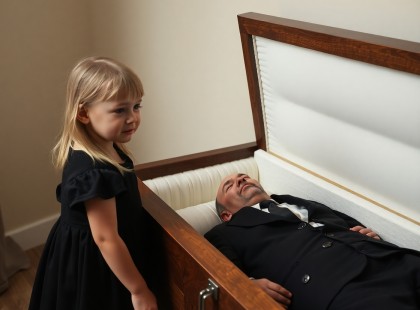 Apja temetésén a kislány a koporsóra nézett, és azt kiabálta, hogy apu csak alszik — és ekkor a jelenlévők valami szörnyű dologra jöttek rá ??