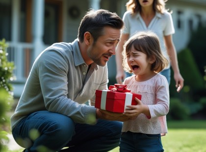 A 6 éves kislányomat a saját nagymamája rúgta ki a szülinapi buliból — a kertben sírva találtuk meg az ajándékával a kezében ??