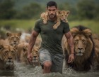Megmentette a fuldokló oroszlánkölyköt – perceken belül körbevették a ragadozók, amit ezután látott, arra senki nem számított 😱🦁