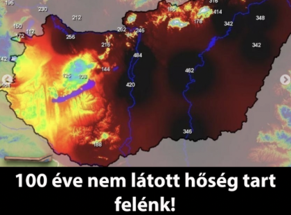 100 éve nem látott hőség tart Európa felé –