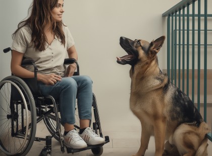 A kerekesszékes lány a legveszélyesebb kutyát akarta hazavinni – amikor a német juhász meglátta őt, olyat tett, amit senki nem hitt volna el ??